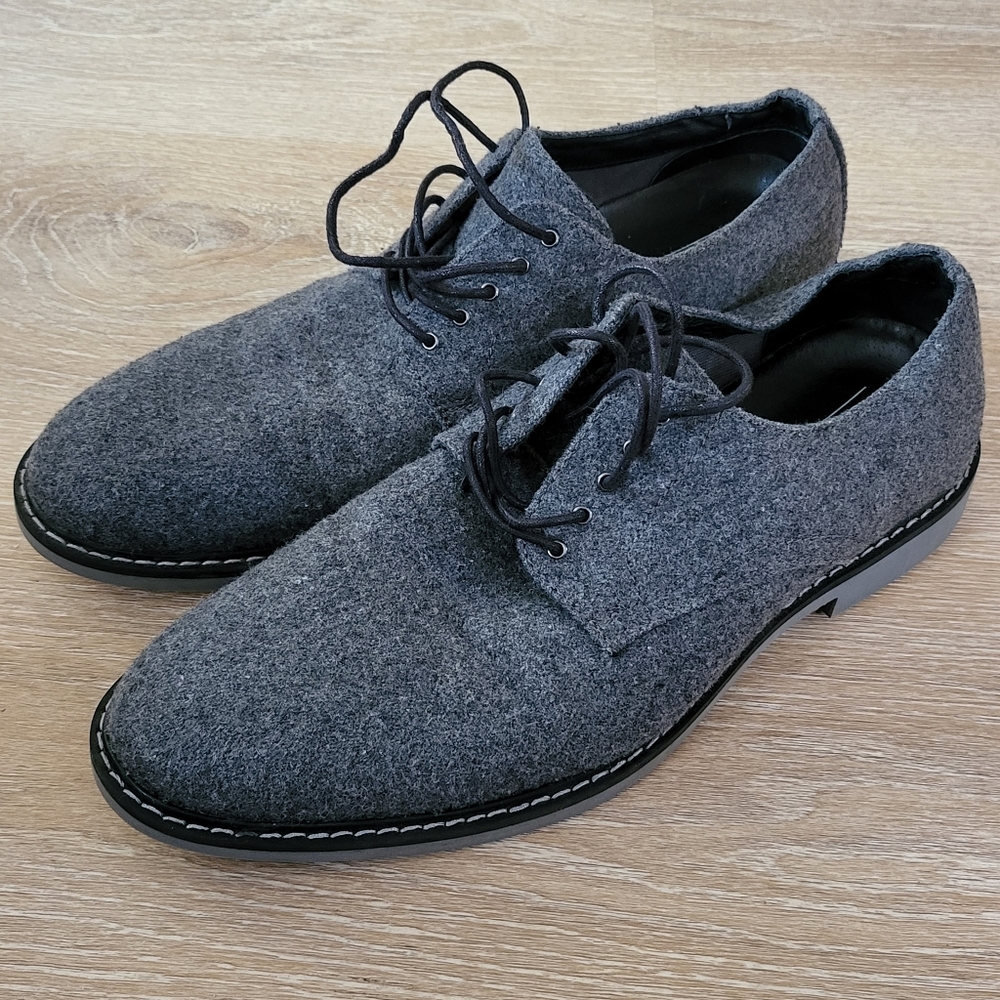 Public Opinion / Nordstrom Men's Dress Shoes "Wool" Oxford Gray RN58665 Sz 10.5M